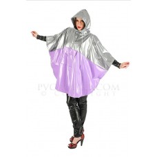 KLEMARO PVC Plastik - Poncho Schlupf-Regenponcho zweifarbig Damen CA19 TWO TONE CAPE