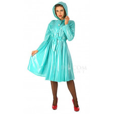 KLEMARO PVC Plastik - Damen - Mantel Regenmantel Plastikregenmantel RA69 ROMANTICA RAINCOAT