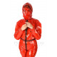 KLEMARO PVC Plastik - Strampler/Overall mit komplett schließbarer Kapuze Damen SU48 SUCTION JUMPSUIT